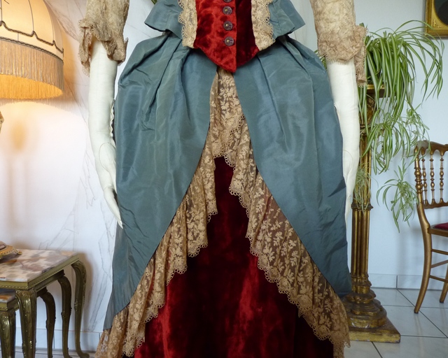 8 antique Ball gown 1876