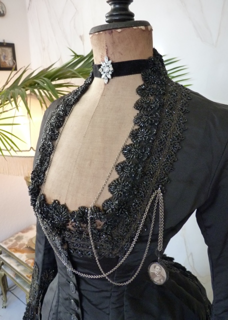 4 antique mourning dress 1879