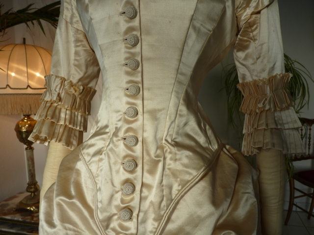 13 antique bustle wedding gown 1879