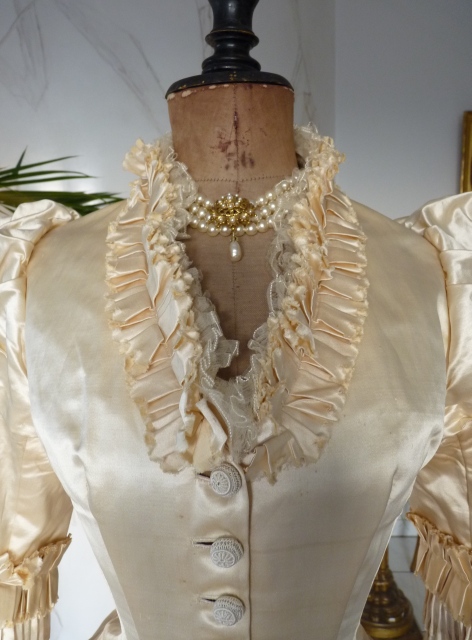 1 antique bustle wedding gown 1879