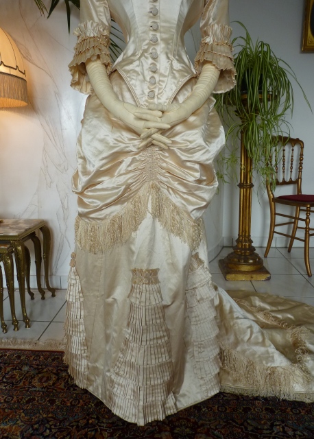 20 antique bustle wedding gown 1879