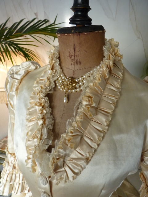 6 antique bustle wedding gown 1879