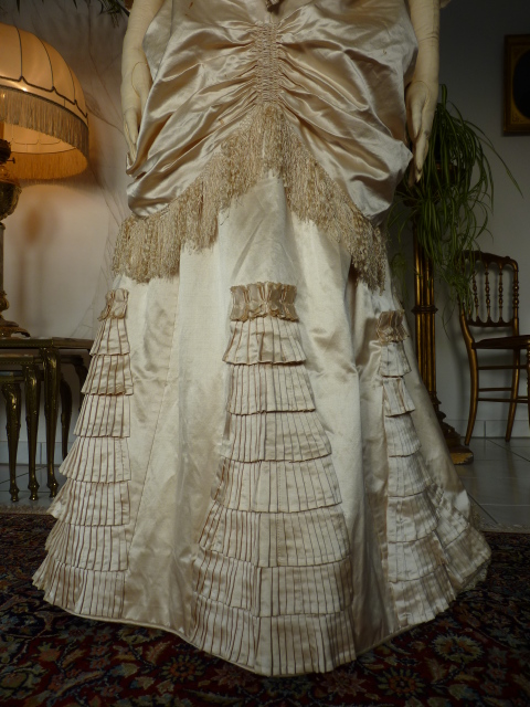 8 antique bustle wedding gown 1879