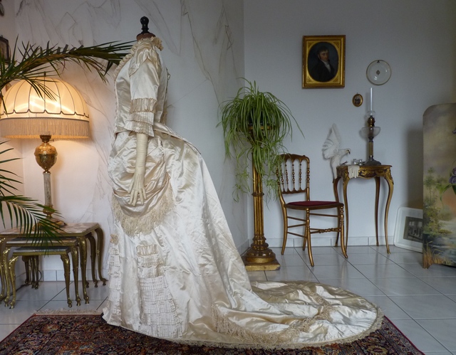 antique bustle wedding gown 1879