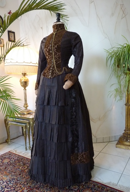 6 antique bustle gown