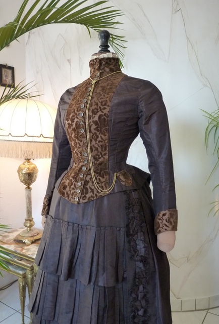 7 antique bustle gown