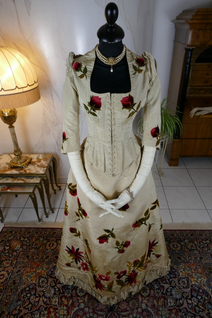 3 antique bustle dress 1880