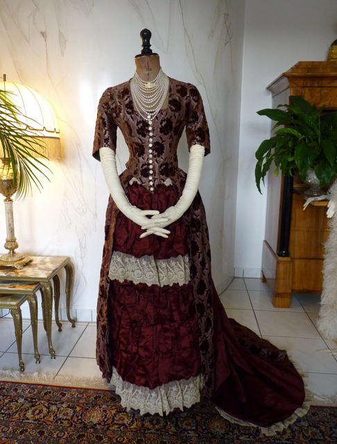 antique bustle gown 1884