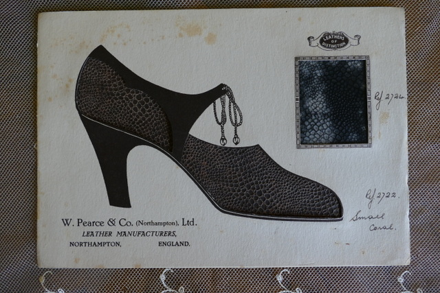 2 antique shoe leather 1928