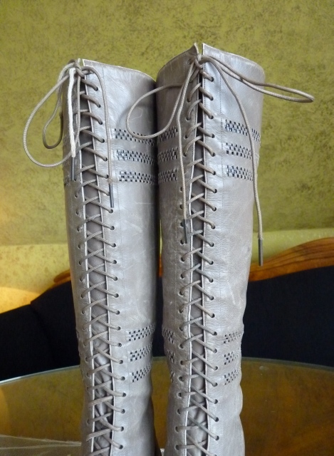 3 antique knee boots 1905