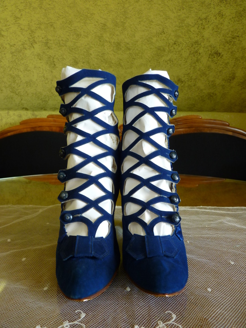 2 antique tango boots 1908