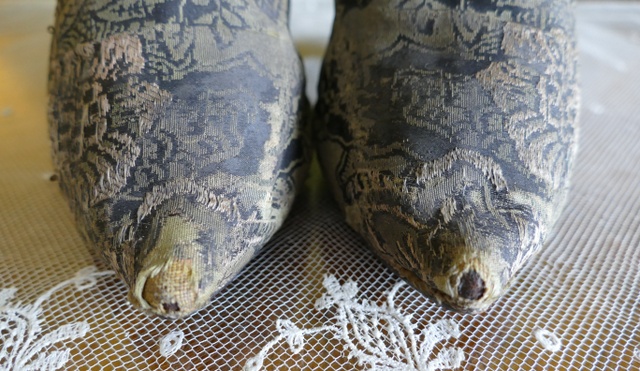 3 antique rococo shoes 1725