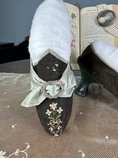 2 antique rococo shoes 1760