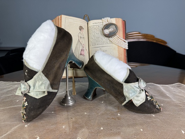 4 antique rococo shoes 1760