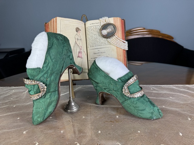 4 antique rococo shoes 1780