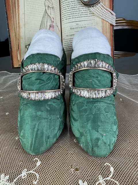 5 antique rococo shoes 1780
