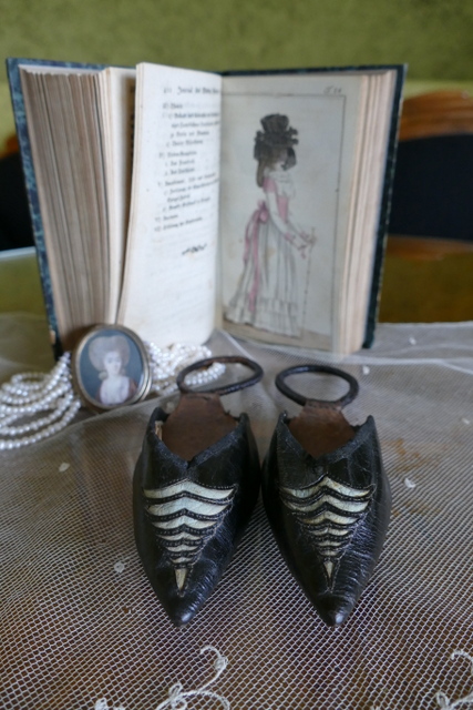 3 antique rococo overshoes 1792