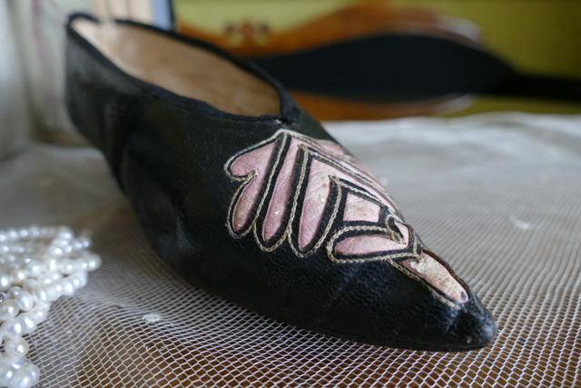 8 antique rococo shoes chevreau leather 1794