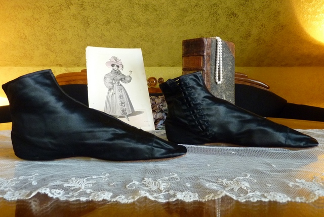 8 antique romantic period boots 1930