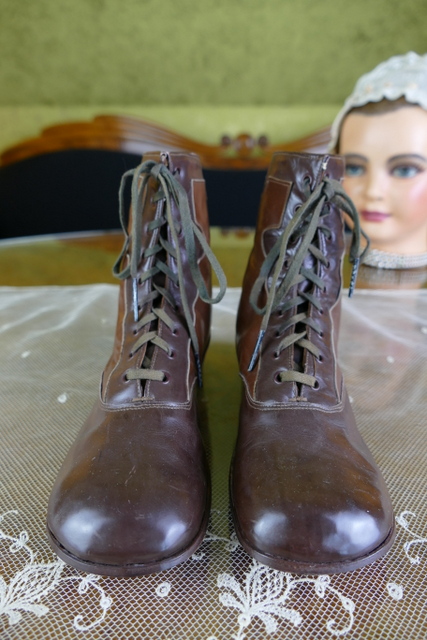 3 antique childrens boots 1860