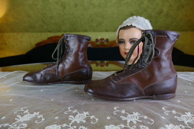 6 antique childrens boots 1860