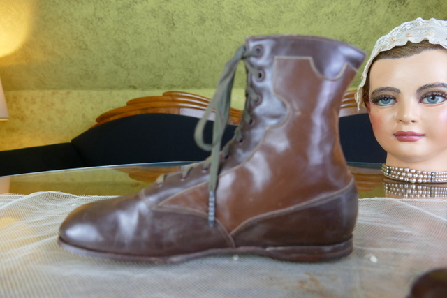 8 antique childrens boots 1860