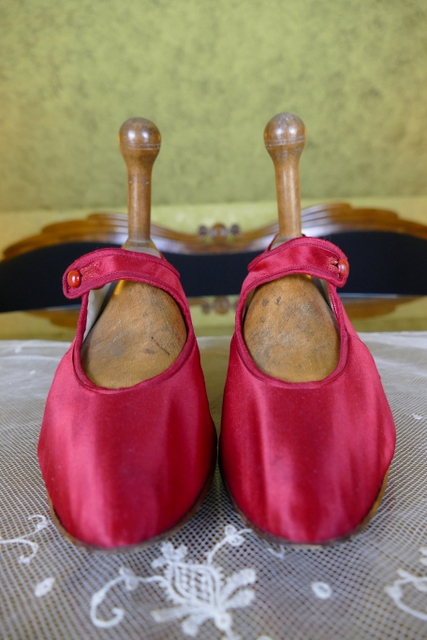 2 antique evening shoes 1880