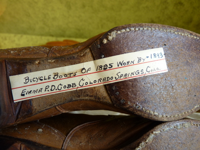 1 antique bicycling boots 1895