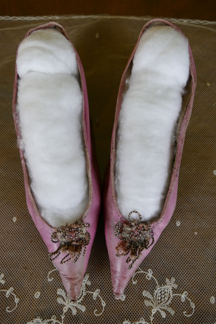 2 antique rococo shoes 1795