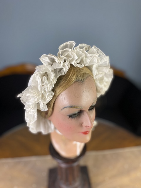 7 antique boudoir bonnet 1890