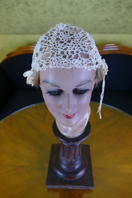 2 antique boudoir bonnet 1910