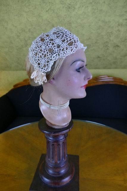 7 antique boudoir bonnet 1910