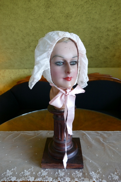antique boudoir bonnet 1910