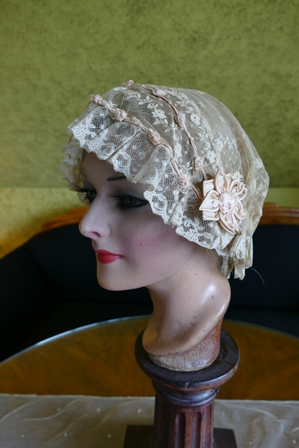4 antique boudoir bonnet 1920