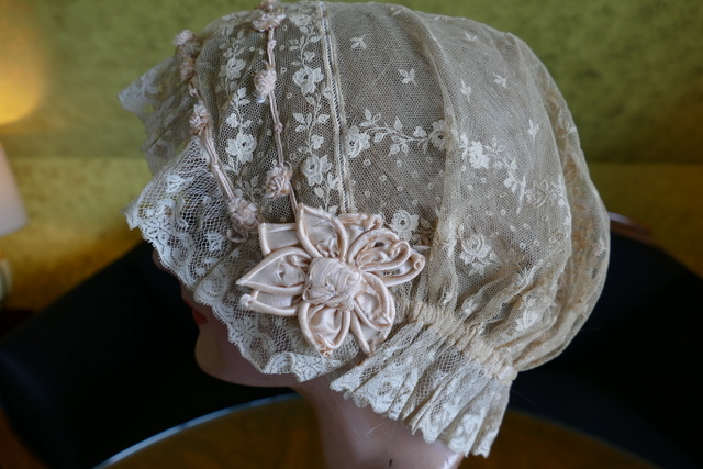 5 antique boudoir bonnet 1920