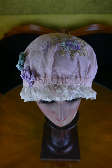1 antique lilac boudoir cap 1920