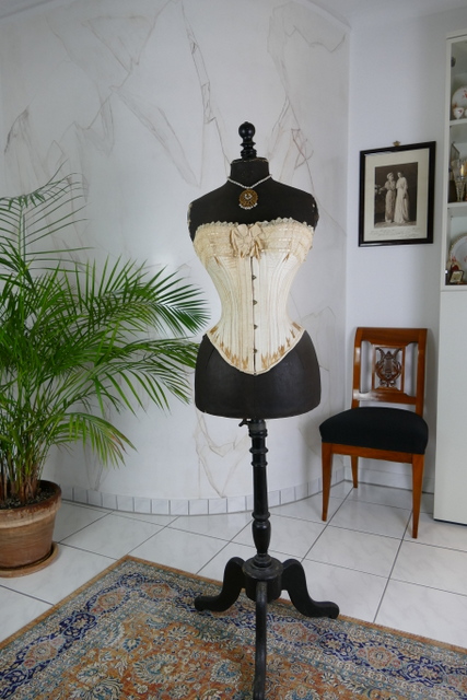 2 antique wedding corset 1880s