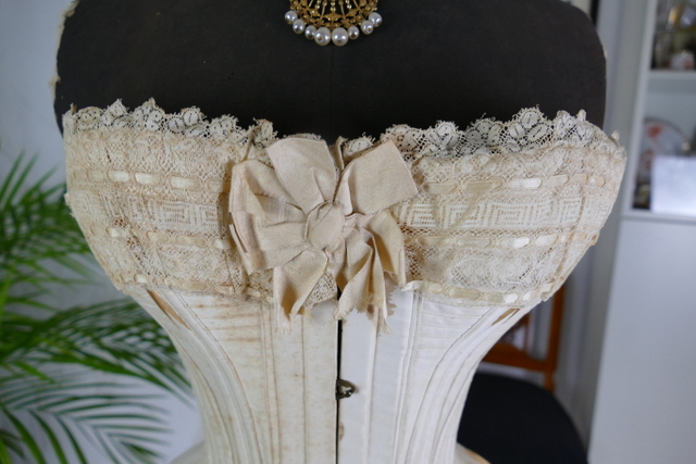 3 antique wedding corset 1880s