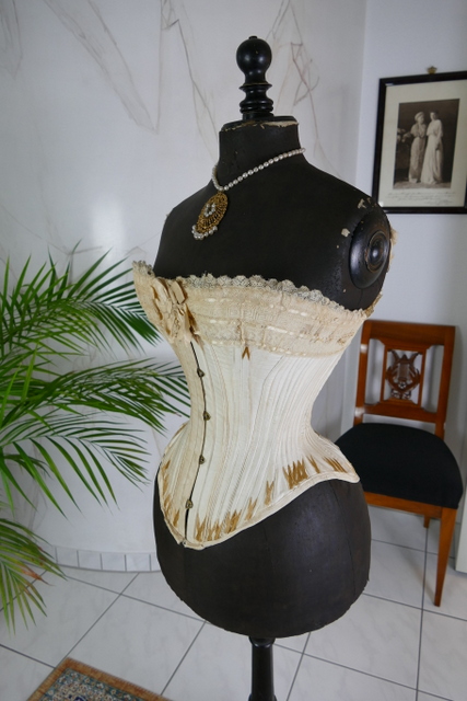 6 antique wedding corset 1880s