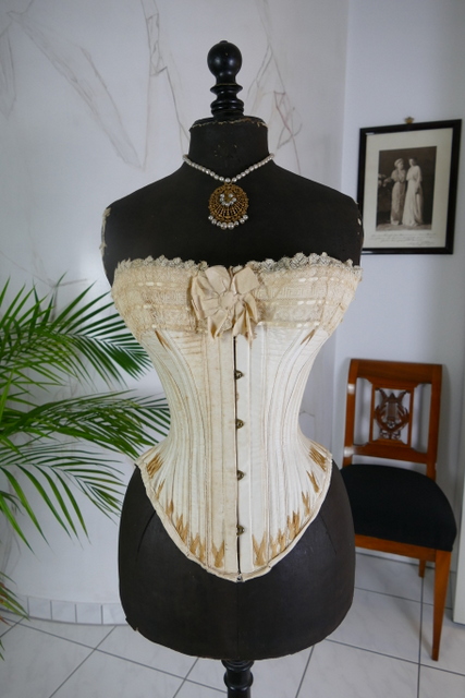 antique wedding corset 1880s
