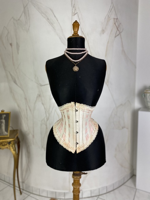 2 antique kant rust corset 1894