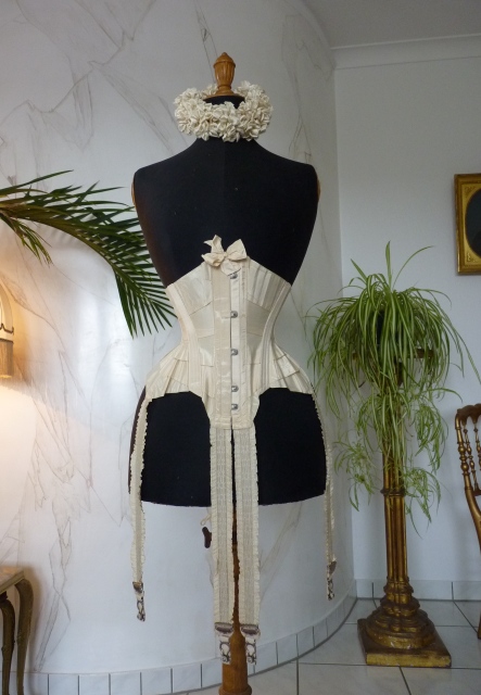antique wedding corset 1885