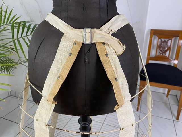 1 antique wire hoop skirt 1860