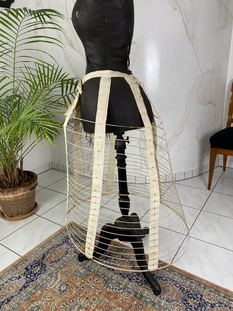 6 antique wire hoop skirt 1860