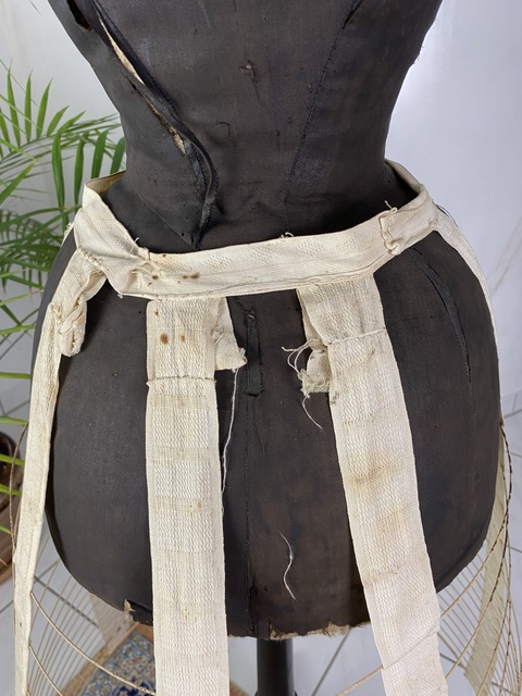 7 antique wire hoop skirt 1860