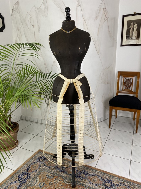 antique wire hoop skirt 1860