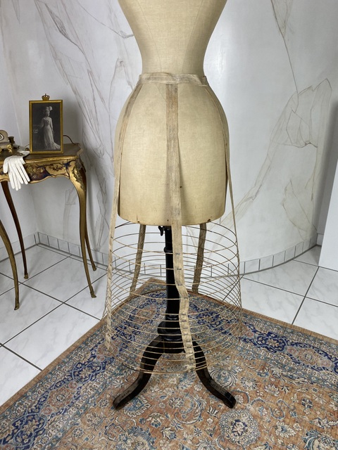 7 antique wire hoop skirt 1870s