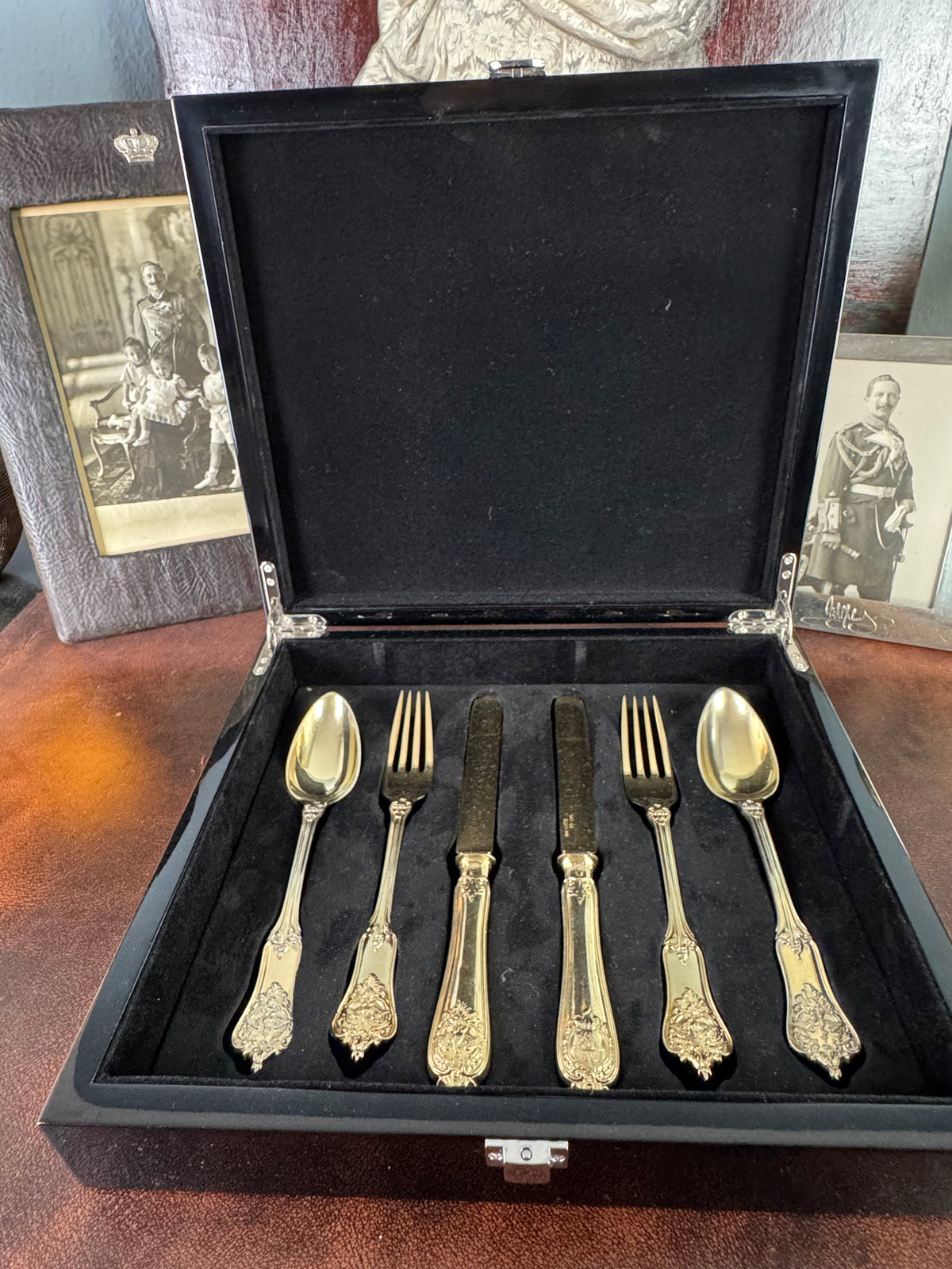 Vergoldetes Silber-Besteck, Rokoko Service, Kaiser Wilhelm II