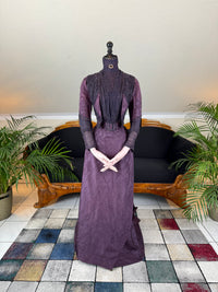 Rare 1911 Edwardian Half‑Mourning Dress by Kate Riley