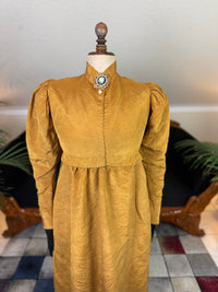 Antique Regency Gown or Dress in Gold Moiré Silk, ca. 1815-1820